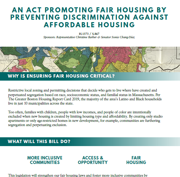 CHAPA Fair Housing Bills