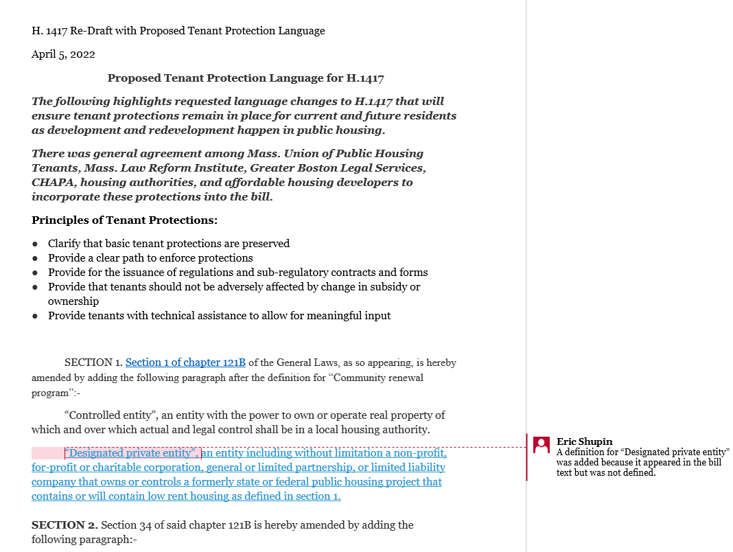 H1417 Redraft Tenant Protection Language