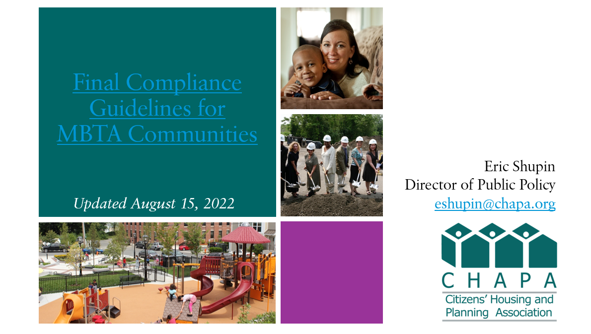 Slides with Overview of Final Guidelines for MBTA Communities