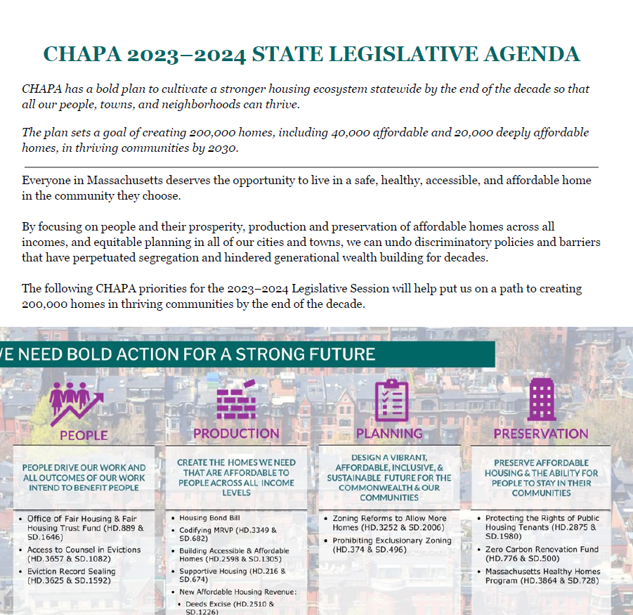 CHAPA 20232024 State Legislative Priorities Citizens' Housing And